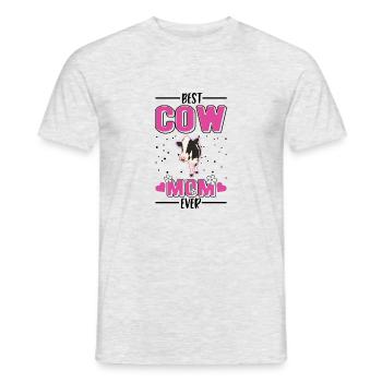 Meilleure maman de vache jamais vache maman agriculteur - T-shirt homme - gris chiné - Devant - AI Model Male 178 dark (178cm)