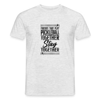 Pickleball Buddies Amis Qui - T-shirt homme - gris chiné - Devant - AI Model Male 178 dark (178cm)
