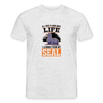 Seal Gift Seal Sea Lion - Men's T-Shirt - heather grey - Front - AI Model Male 178 dark (178cm)