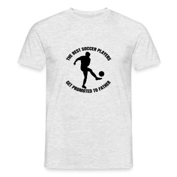 Fußballspieler Fußball Vater Fußballtrainer Papa - Männer T-Shirt - Grau meliert - Vorne - AI Model Male 178 dark (178cm)