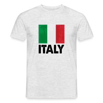 Italy Flag Italia - Men's T-Shirt - heather grey - Front - AI Model Male 178 dark (178cm)