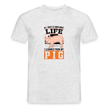 Cadeau cochon Fermier Cochons - T-shirt homme - gris chiné - Devant - AI Model Male 178 dark (178cm)