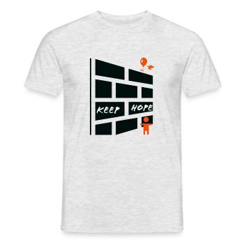 garder espoir - T-shirt homme - gris chiné - Devant - AI Model Male 178 dark (178cm)