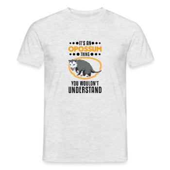 Opossum Ding Possum Pouch Rat - Men's T-Shirt - heather grey - Front - AI Model Male 178 dark (178cm)