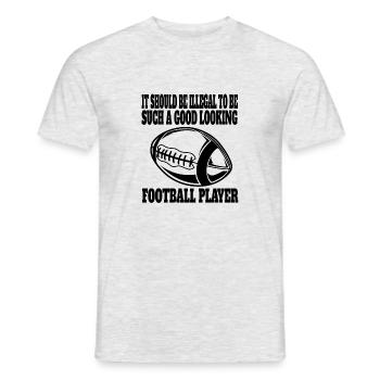 Entraîneur de football américain Fan de football américain - T-shirt homme - gris chiné - Devant - AI Model Male 178 dark (178cm)