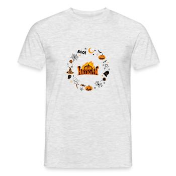 Happy Halloween - Men's T-Shirt - heather grey - Front - AI Model Male 178 dark (178cm)
