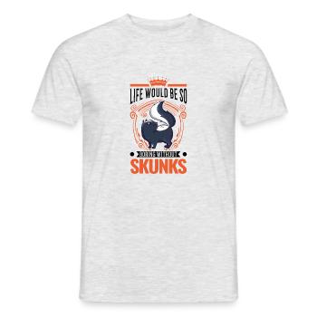La vie serait si ennuyeuse sans Skunks Skunk - T-shirt homme - gris chiné - Devant - AI Model Male 178 dark (178cm)