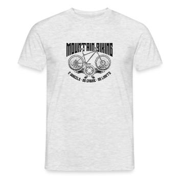 Enduro MTB Mountain Bike Riding - Men's T-Shirt - heather grey - Front - AI Model Male 178 dark (178cm)