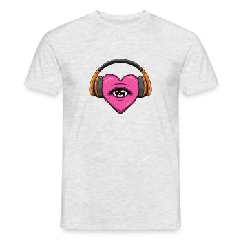 Downtown Girl Aesthetic Heart Weirdcore Coquette - Männer T-Shirt - Grau meliert - Vorne - AI Model Male 178 dark (178cm)