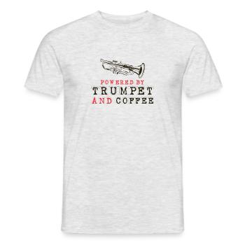 Trompettiste Café Vintage - T-shirt homme - gris chiné - Devant - AI Model Male 178 dark (178cm)