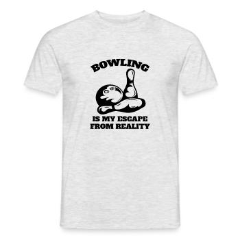 Bowling Cadeau Bowling Ball Bowler Bowler Bowling Bowling - T-shirt homme - gris chiné - Devant - AI Model Male 178 dark (178cm)