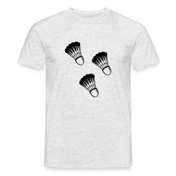 Badminton - Men's T-Shirt - heather grey - Front - AI Model Male 178 dark (178cm)