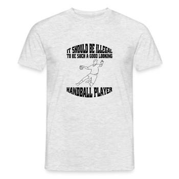 Handballverein Handballer Handballspieler Handball - Männer T-Shirt - Grau meliert - Vorne - AI Model Male 178 dark (178cm)
