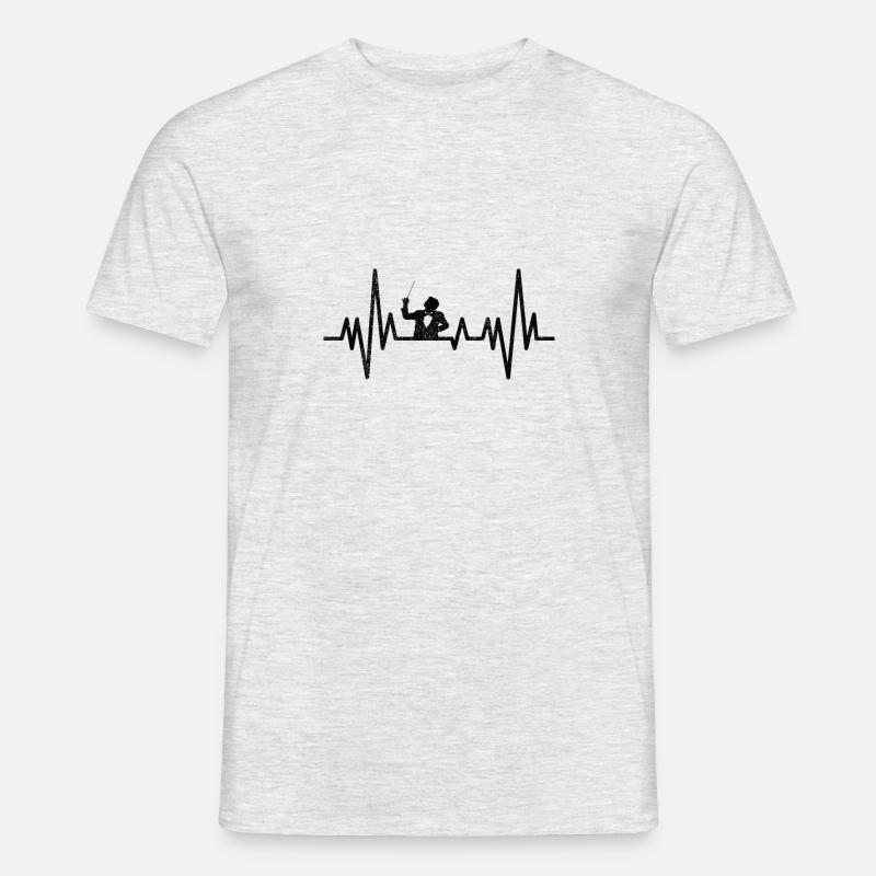 Dirigenten Geschenk Dirigent Musik Dirigieren - Männer T-Shirt - Grau meliert