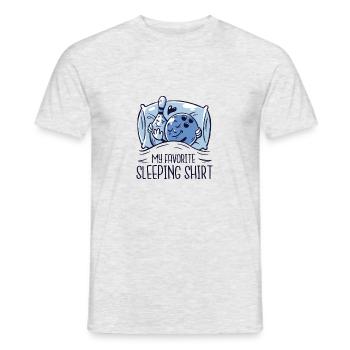 Kegeln Bowling Schlafanzug Kegel Pyjama Bowler - Männer T-Shirt - Grau meliert - Vorne - AI Model Male 178 dark (178cm)
