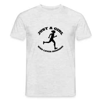 Joggerin Training rennen fit joggen laufen Cardio - Männer T-Shirt - Grau meliert - Vorne - AI Model Male 178 dark (178cm)