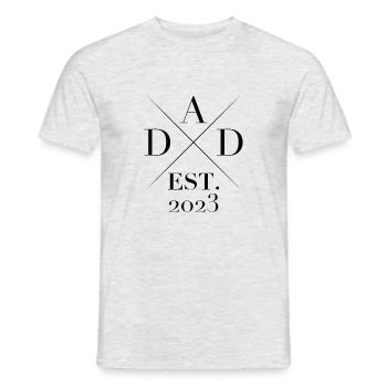 Dad est. 2023 expectant fathers family parents - Men's T-Shirt - heather grey - Front - AI Model Male 178 dark (178cm)