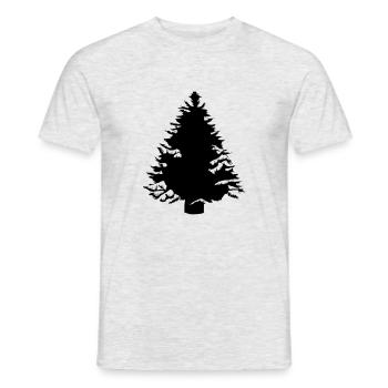 Christmas Tree Christmas Tree Winter Vector 19 - Men's T-Shirt - heather grey - Front - AI Model Male 178 dark (178cm)