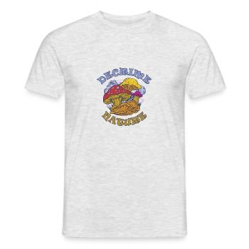 Decrime Nature Colorful Magic Mushroom Trippy - Männer T-Shirt - Grau meliert - Vorne - AI Model Male 178 dark (178cm)