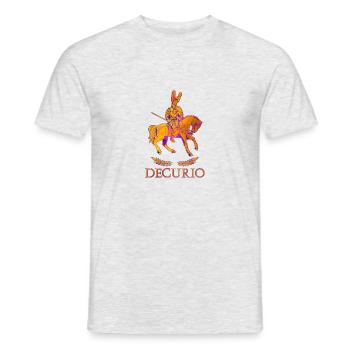 Römischer Offizier zu Pferd - Decurio - Männer T-Shirt - Grau meliert - Vorne - AI Model Male 178 dark (178cm)