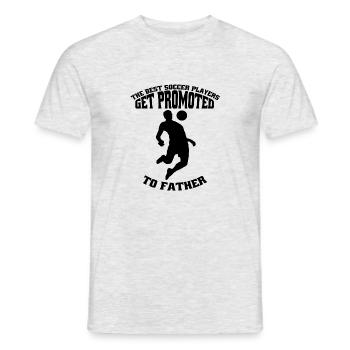 Fußballspieler Papa Fußball Vater Fußballtrainer - Männer T-Shirt - Grau meliert - Vorne - AI Model Male 178 dark (178cm)
