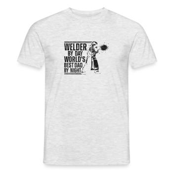 Welder Welding Dad Father Vintage - Men's T-Shirt - heather grey - Front - AI Model Male 178 dark (178cm)