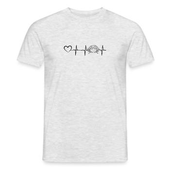 Crab Heartline Heart Crab Sea Animal Crab Heartbea - Männer T-Shirt - Grau meliert - Vorne - AI Model Male 178 dark (178cm)
