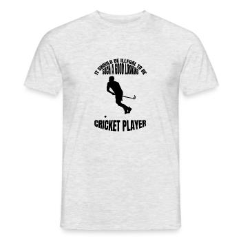 Cricket Slogan Cricket Fan Gift Team Cricket - Men's T-Shirt - heather grey - Front - AI Model Male 178 dark (178cm)