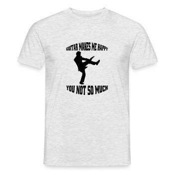 Guitarist Music Musician Guitarist Band Guitar - Men's T-Shirt - heather grey - Front - AI Model Male 178 dark (178cm)