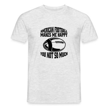Entraîneur de football américain Fan de football - T-shirt homme - gris chiné - Devant - AI Model Male 178 dark (178cm)