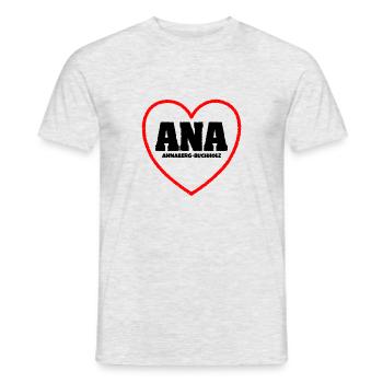 Annaberg Erzgebirge Sachsen - Männer T-Shirt - Grau meliert - Vorne - AI Model Male 178 dark (178cm)