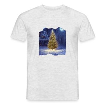 Motif de Noël - T-shirt homme - gris chiné - Devant - AI Model Male 178 dark (178cm)