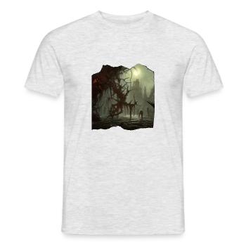 Horror - Männer T-Shirt - Grau meliert - Vorne - AI Model Male 178 dark (178cm)