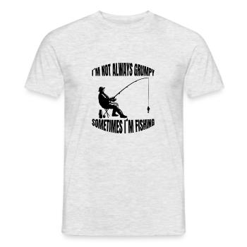 Pêche Hameçons Pêche Pêche Pêche Pêche - T-shirt homme - gris chiné - Devant - AI Model Male 178 dark (178cm)