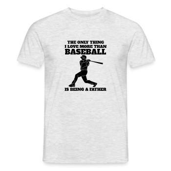 Baseball Vater Baseballliebhaber Baseballspiel Dad - Männer T-Shirt - Grau meliert - Vorne - AI Model Male 178 dark (178cm)