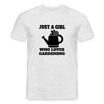 Gardener Girl Orchard Garden Hobby Gardener - Men's T-Shirt - heather grey - Front - AI Model Male 178 dark (178cm)