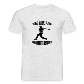Baseballliebhaber Baseball Vater Baseballspiel Dad - Männer T-Shirt - Grau meliert - Vorne - AI Model Male 178 dark (178cm)