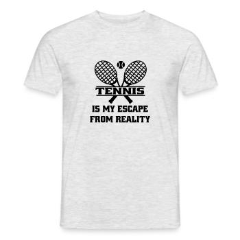 Tennisverein Tennis Tennisspieler Tennisschläger - Männer T-Shirt - Grau meliert - Vorne - AI Model Male 178 dark (178cm)