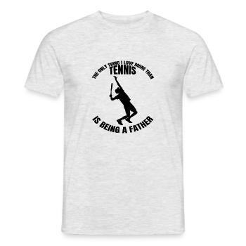 Tennis Père Papa Joueur de tennis Papa Raquette de tennis - T-shirt homme - gris chiné - Devant - AI Model Male 178 dark (178cm)