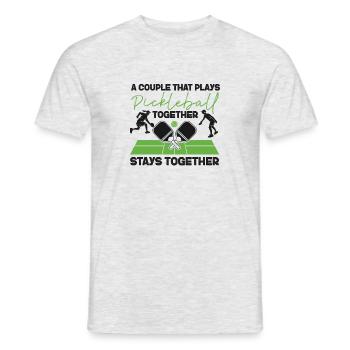 Pickleball Couple A Couple That - Männer T-Shirt - Grau meliert - Vorne - AI Model Male 178 dark (178cm)