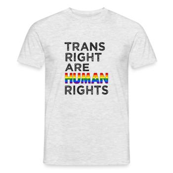 Lgbtq Trains right are human rights - Men's T-Shirt - heather grey - Front - AI Model Male 178 dark (178cm)