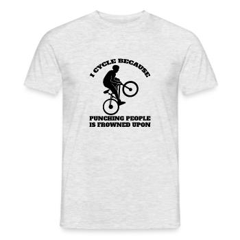 Fahrrad Radeln Mountainbike Radfahren Radfahrer - Männer T-Shirt - Grau meliert - Vorne - AI Model Male 178 dark (178cm)