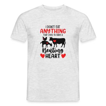 I Don't Eat What Used To Have A Beating Heart - Men's T-Shirt - heather grey - Front - AI Model Male 178 dark (178cm)