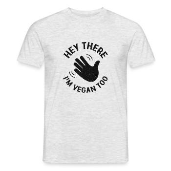 Hé, je suis végétalien aussi - T-shirt homme - gris chiné - Devant - AI Model Male 178 dark (178cm)