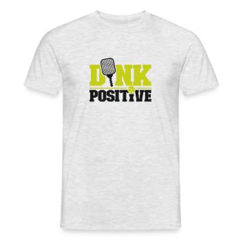Pickleball Pun Dink positif - T-shirt homme - gris chiné - Devant - AI Model Male 178 dark (178cm)