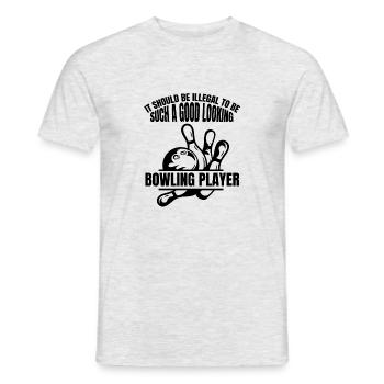 Bowling Kegel Gift Bowling Ball Bowler Bowling - Men's T-Shirt - heather grey - Front - AI Model Male 178 dark (178cm)