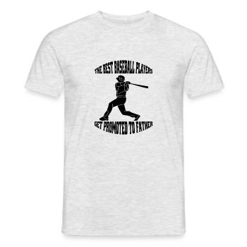 Baseball Baseball amoureux papa jeu de baseball papa - T-shirt homme - gris chiné - Devant - AI Model Male 178 dark (178cm)