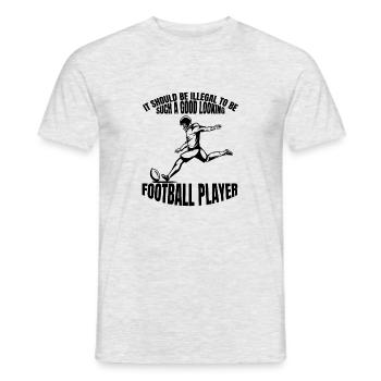 Fan de football américain - T-shirt homme - gris chiné - Devant - AI Model Male 178 dark (178cm)