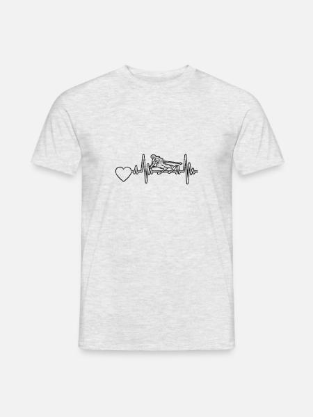 Skiërs Wintersport Kerst Skiën Ski - Heren T-shirt - grijs gemêleerd