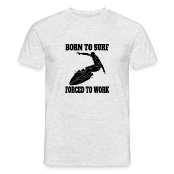 Surfeur Moniteur de surf Planche de surf Surf Surf - T-shirt homme - gris chiné - Devant - AI Model Male 178 dark (178cm)